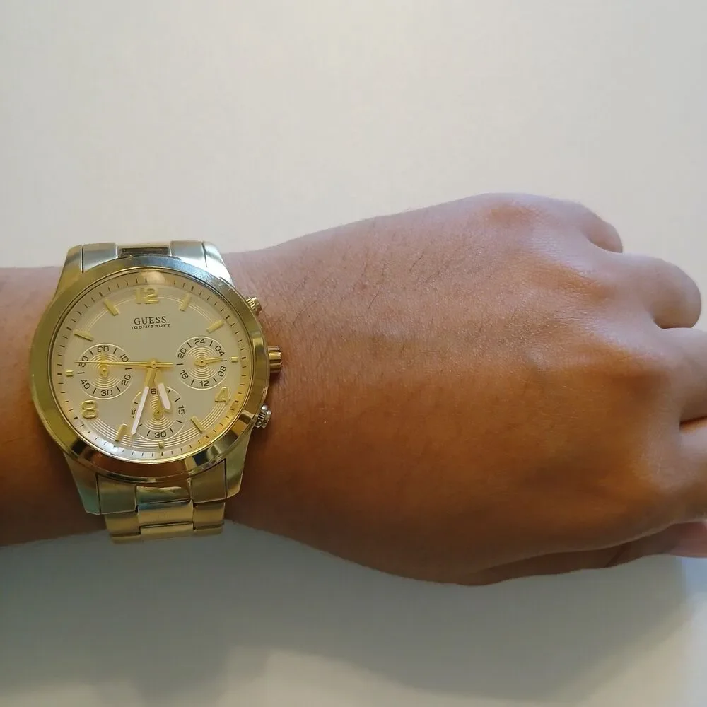 ​Guess U13578L1 Gold Tone 38mm Women's Multifunction Watch - Small 5.5